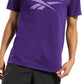 Camiseta Reebok Masculina com Logo e Identidade, Roxa, Tamanho P