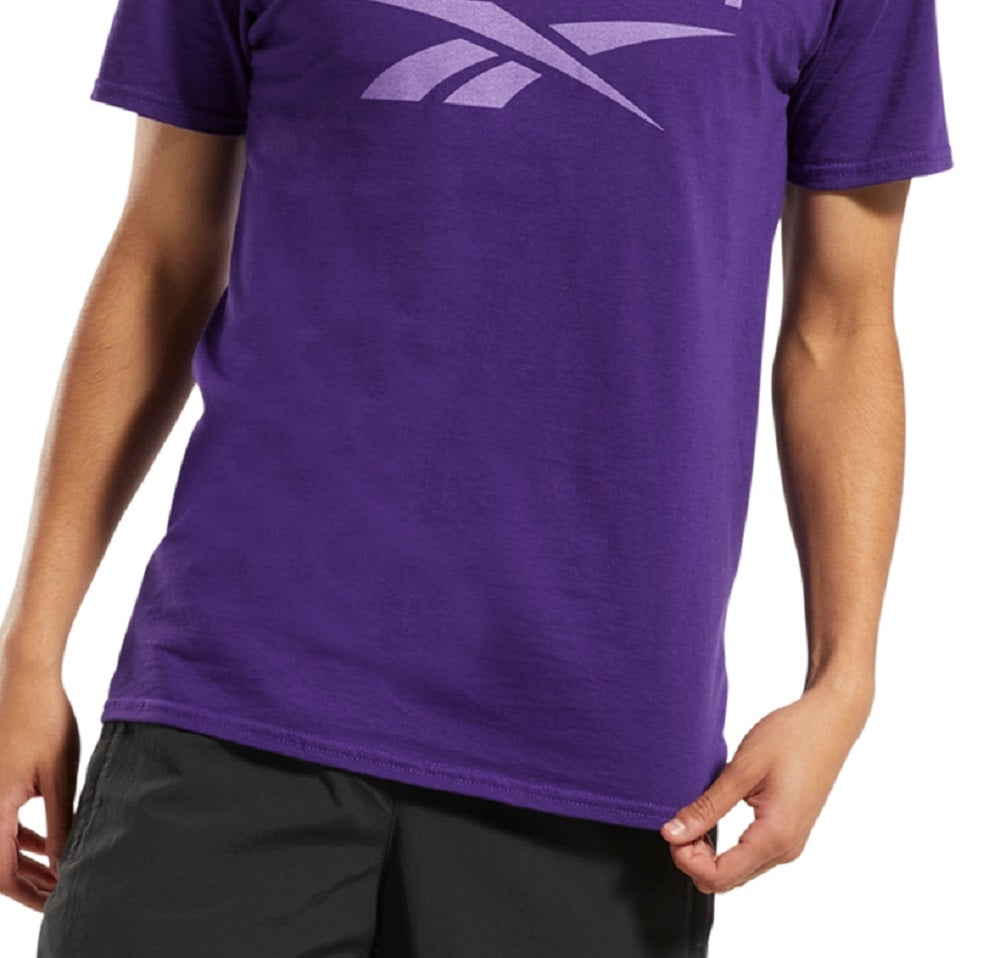 Camiseta Reebok Masculina com Logo e Identidade, Roxa, Tamanho P