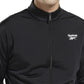 Jaqueta esportiva masculina Reebok Regular Fit Pieced Colorblocked, preta, tamanho grande