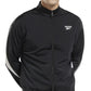 Jaqueta esportiva masculina Reebok Regular Fit Pieced Colorblocked, preta, tamanho grande