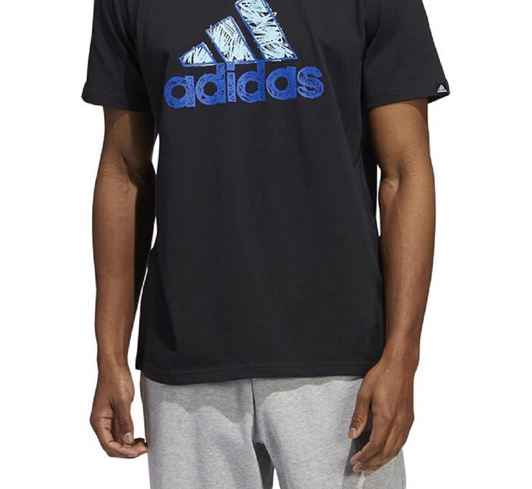 Camiseta Adidas Masculina Sketch Logo Preta Tamanho XXG