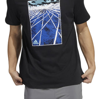 Camiseta Adidas Masculina Sketch Track Preta Tamanho X-G