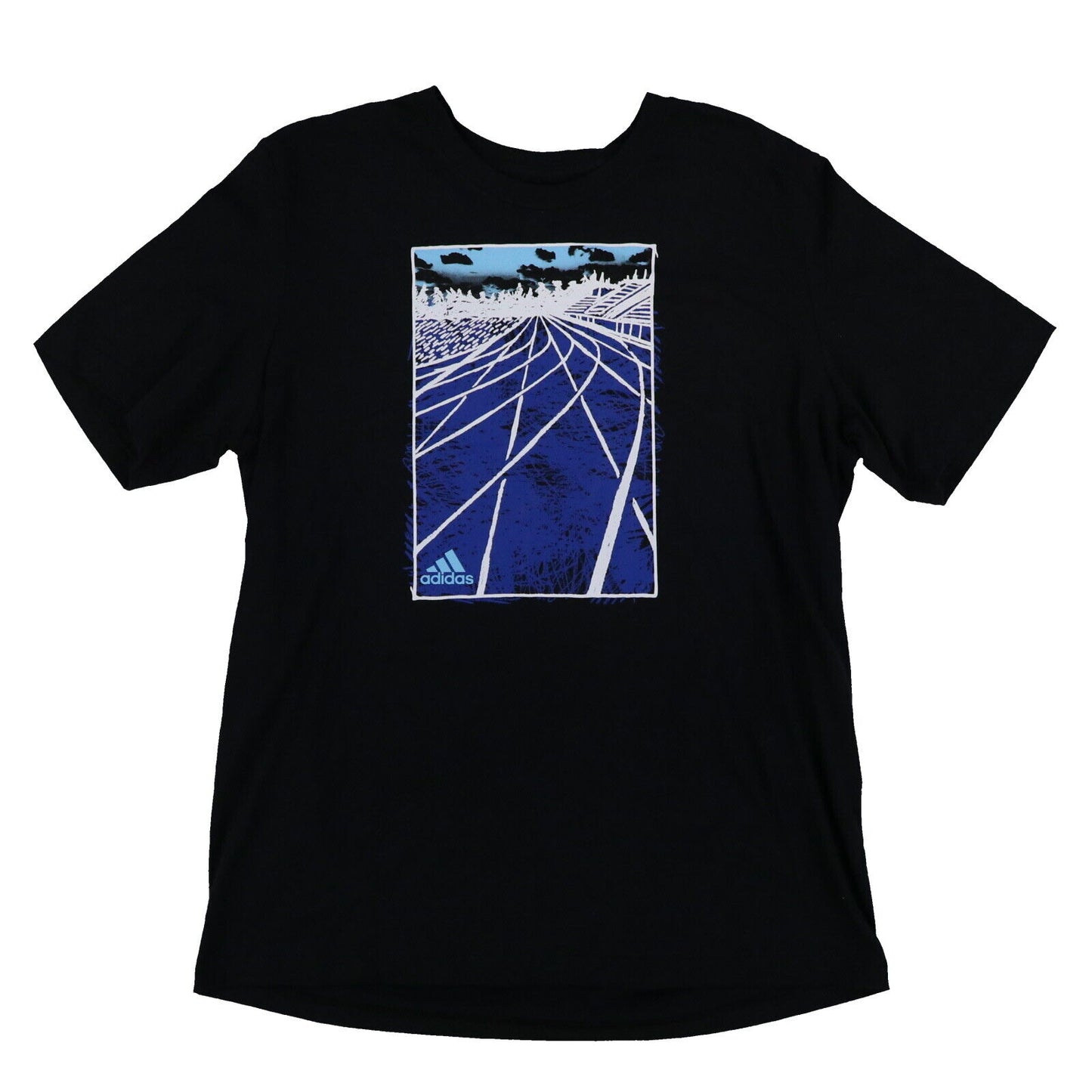 Camiseta Adidas Masculina Sketch Track Preta Tamanho P