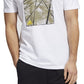 Camiseta Adidas Masculina Sketch Track Graphic Branca Tamanho Médio