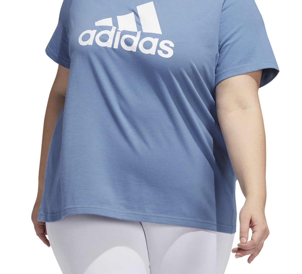 Camiseta Adidas Feminina com Logo em Algodão Azul