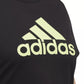 Camiseta feminina adidas com logo de algodão, preta, tamanho 4X