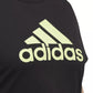 Camiseta Adidas Feminina Preta/Lima Algodão Logo Tamanho Plus 1X