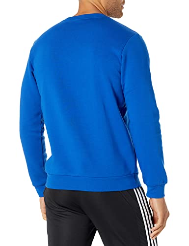 Moletom masculino adidas Feel Cozy Essentials Classic Fit com logotipo bordado e azul, tamanho médio