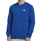 Moletom masculino adidas Feel Cozy Essentials Classic Fit com logotipo bordado e azul, tamanho médio
