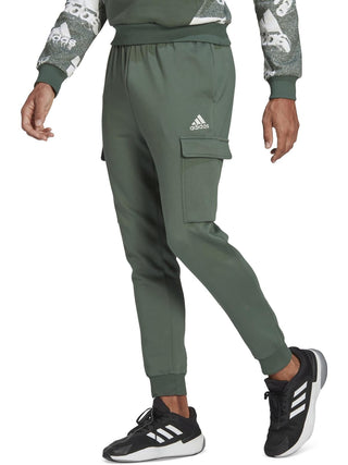 Calça de moletom cargo adidas Essentials Regular Tapered Fit Fleece Masculina Verde Tamanho XX-G