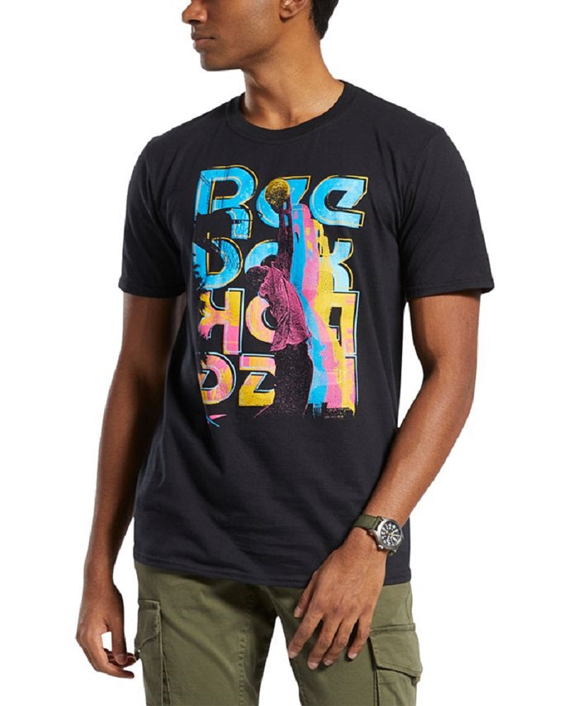 Camiseta Reebok Basketball Playground Graphic Masculina Preta Tamanho P
