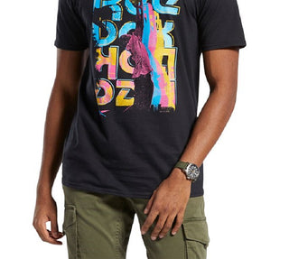 Camiseta Reebok Basketball Playground Graphic Masculina Preta Tamanho P