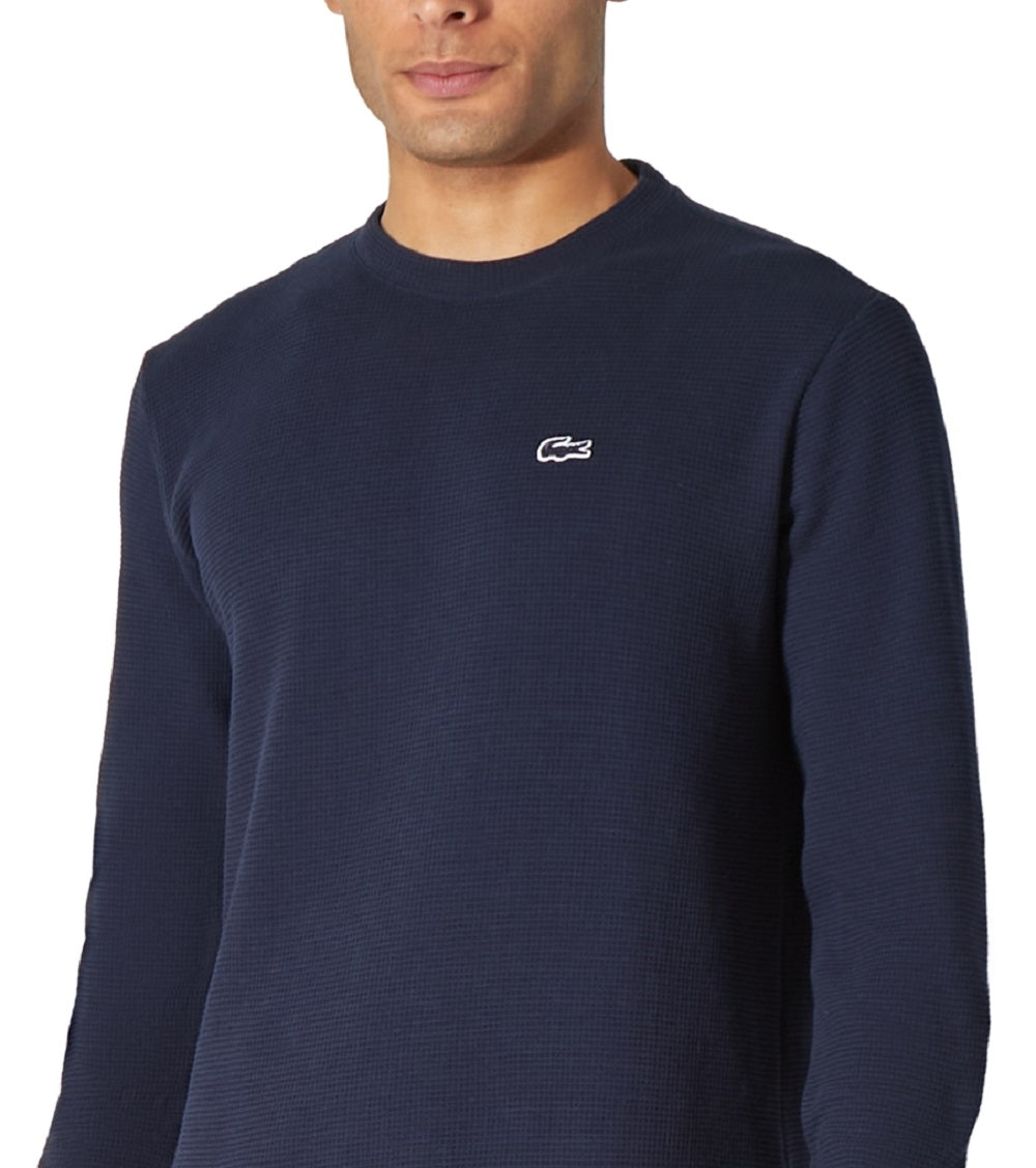 Camisa térmica masculina Lacoste azul tamanho grande