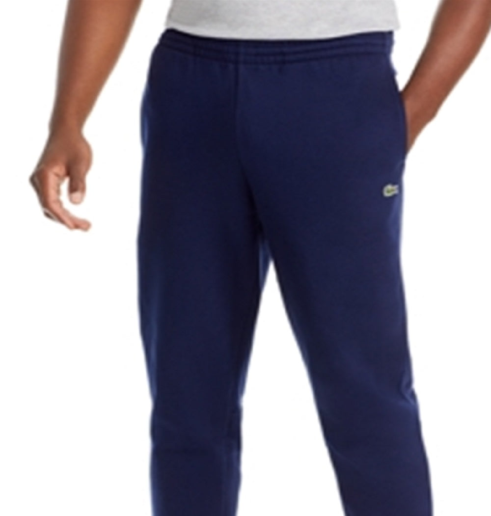 Calça esportiva masculina Lacoste Tapered Fit Fleece, azul, tamanho 7