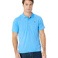 Camisa polo Lacoste masculina esportiva de manga curta, respirável e resistente à corrida, azul, tamanho M