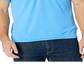 Camisa polo Lacoste masculina esportiva de manga curta, respirável e resistente à corrida, azul, tamanho M