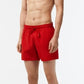 Shorts de banho Lacoste masculino leve de secagem rápida, vermelho, tamanho XX-G