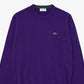 Suéter Lacoste Masculino de Algodão com Gola Redonda Roxo Tamanho 6