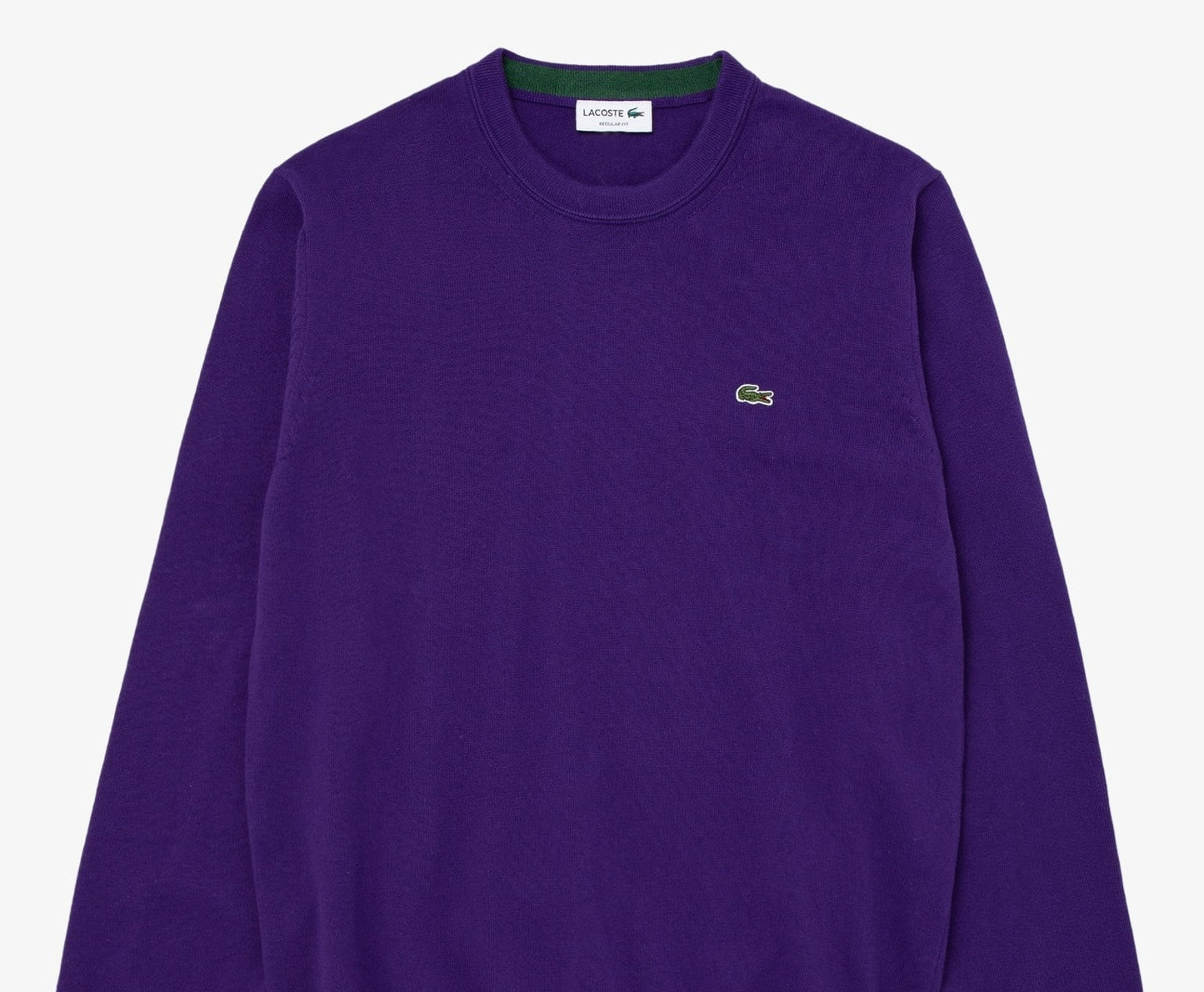 Suéter Lacoste Masculino de Algodão com Gola Redonda Roxo Tamanho 6