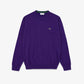 Suéter Lacoste Masculino de Algodão com Gola Redonda Roxo Tamanho 6