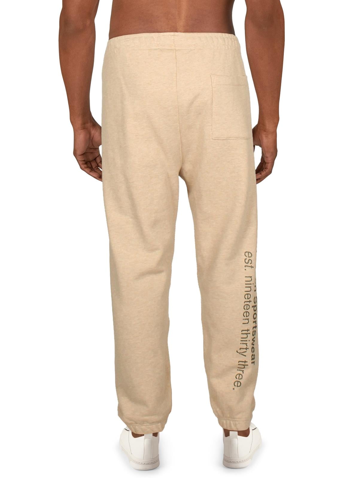 Calça de moletom estampada masculina Lacoste bege tamanho XX-G