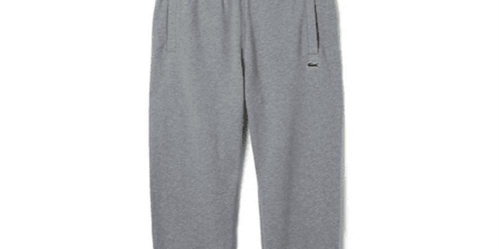 Calça de moletom masculina Lacoste Chine Print cinza tamanho XXX-G