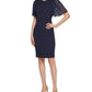 Vestido Calvin Klein Feminino Manga Chiffon Azul Tamanho 4