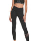 Calça legging feminina Calvin Klein com logo 7/8 preta, tamanho extragrande