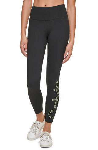 Calça legging feminina Calvin Klein 7/8 preta tamanho grande