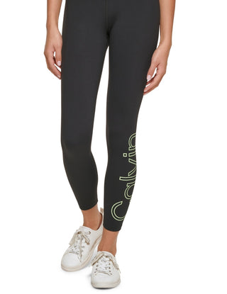 Calça legging feminina Calvin Klein 7/8 preta tamanho grande