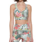Sutiã esportivo Calvin Klein feminino de impacto médio e longo, verde, tamanho grande