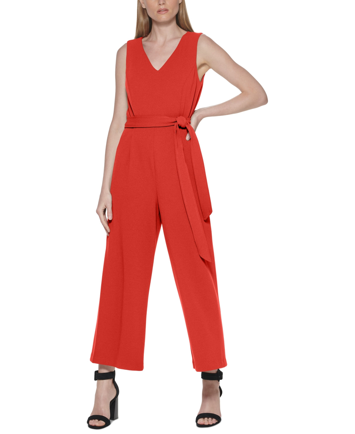 Macacão Calvin Klein Feminino Sem Mangas Vermelho Tamanho 6