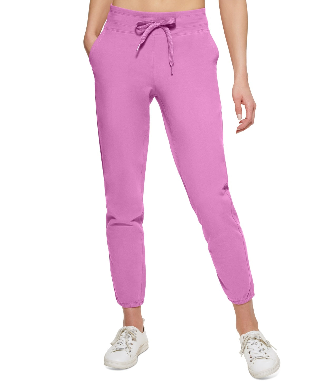 Calça jogger slim feminina Calvin Klein rosa tamanho grande
