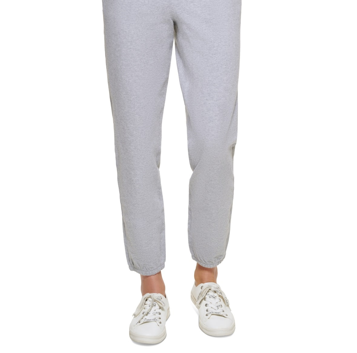 Calça jogger feminina slim Calvin Klein cinza tamanho médio