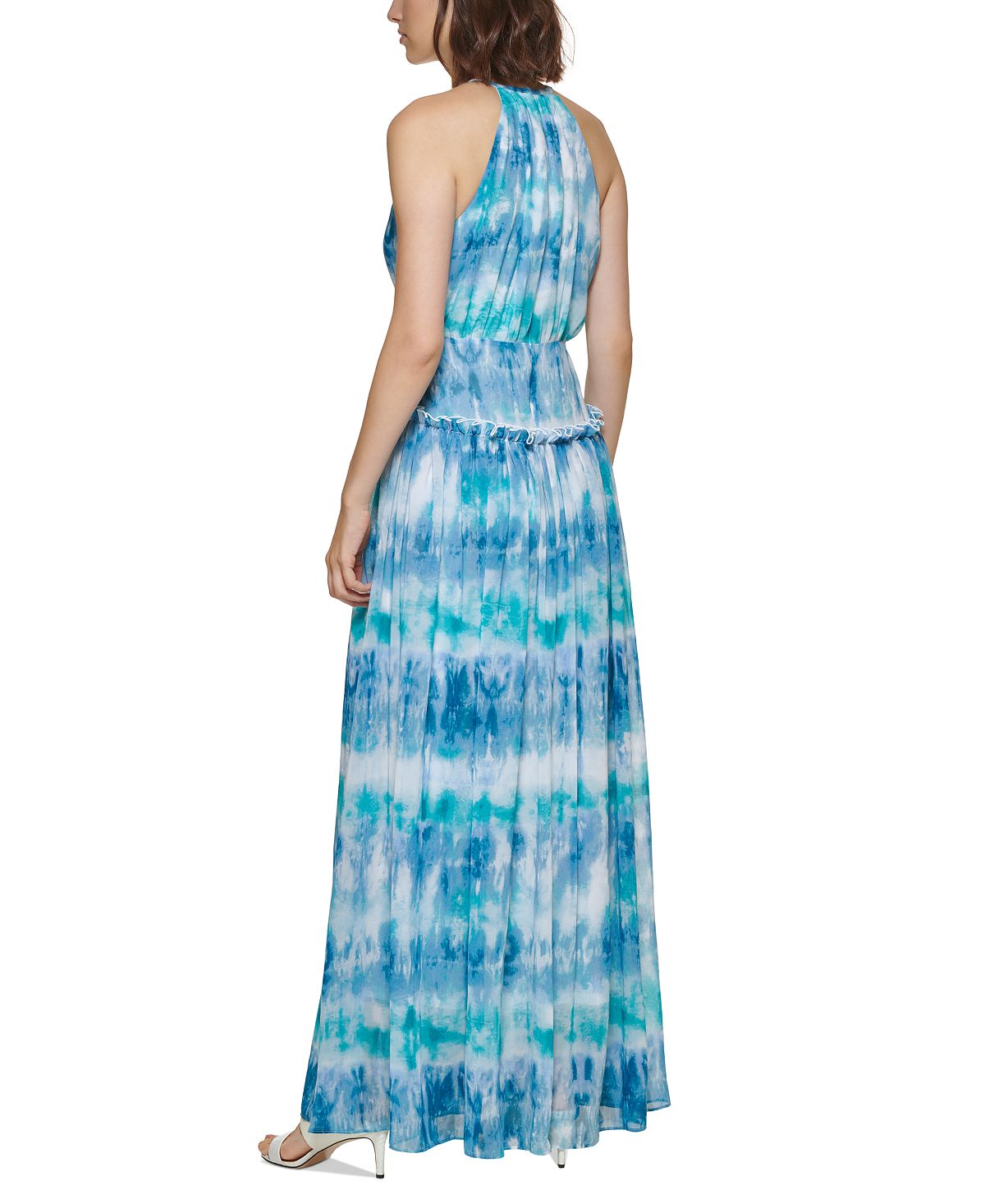 Vestido Calvin Klein Feminino Estampado Tie Dye Azul Tamanho 8