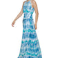 Vestido Calvin Klein Feminino Estampado Tie Dye Azul Tamanho 8