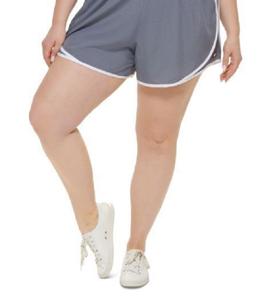 Calvin Klein Shorts Feminino Cintura Smocked Cinza Tamanho 1X