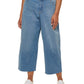 Calça jeans feminina Calvin Klein Wide Leg Cropped Azul Tamanho 22W