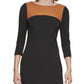 Vestido justo feminino Calvin Klein em couro sintético, preto, tamanho 16