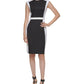 Vestido Calvin Klein Feminino Colorblocked Preto Tamanho 12 Petite