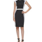 Vestido curto Calvin Klein feminino com estampa color block, preto, tamanho 14