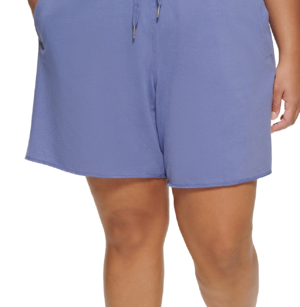 Calvin Klein Shorts Feminino Cintura Alta Algodão Azul Tamanho 2X