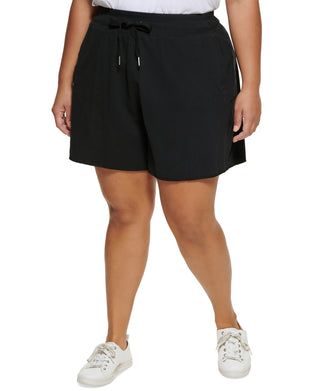 Calvin Klein Shorts Feminino Cintura Alta Algodão Preto Tamanho 3X