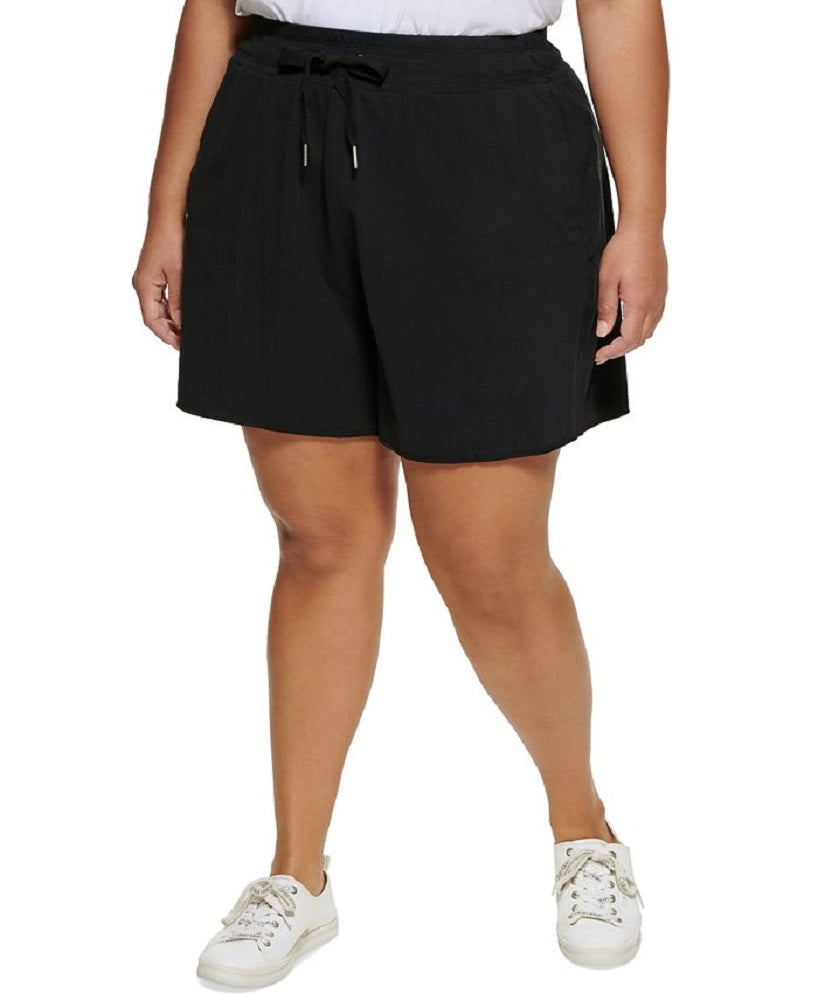 Calvin Klein Shorts Feminino Cintura Alta Algodão Preto