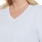 Camiseta Calvin Klein Feminina com Logo Patch e Gola V Azul Tamanho 1X