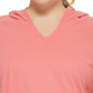 Camiseta Calvin Klein Performance Plus Feminina com Capuz Rosa Tamanho 3X
