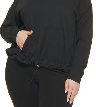 Camiseta Calvin Klein Feminina com Capuz Preta Tamanho 2X