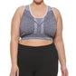 Sutiã esportivo reversível Calvin Klein feminino de médio impacto, cinza, tamanho 1X