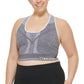 Sutiã esportivo reversível Calvin Klein feminino de médio impacto, cinza, tamanho 1X