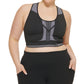Sutiã esportivo reversível Calvin Klein feminino de médio impacto, preto, tamanho 2X